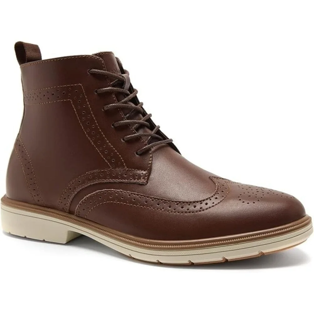 Ortho Comfort Men's Oxford Leather Ankle Chukka Boots US Size 9.5